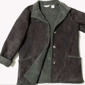 Ll bean faux sherpa shearling jacket.med.